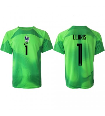 Francja Hugo Lloris #1 Bramkarskie Koszulka Wyjazdowych MŚ 2022 Krótki Rękaw